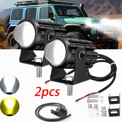 2 Pcs Set Mini Driving Fog Lights